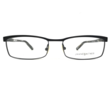 Jhane Barnes Eyeglasses Frames Domain BK Black Gray Rectangular 54-18-140 - £54.50 GBP