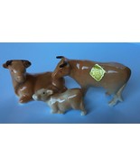 Miniature Bone China Cow Family set by Ortagiri - $11.70 CAD