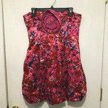 Nwt Bcbgmaxazria Pink Begonia Sateen Floral Strapless Dress Sz 10 Retails $298 - £23.73 GBP
