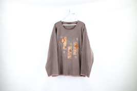 Vintage 90s Lagenlook Womens Size XL Faded Abstract Beaded Baggy Fit Sweatshirt - £46.94 GBP