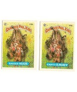 1987 Garbage Pail Kids Cards Series 9 378a Empty Emmy / 378b Ragged Aggie - $94.54 MXN