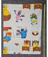 Vintage Sesame Street Muppet Characters Muppets Inc Sheet Fabric Piece 3... - $19.38