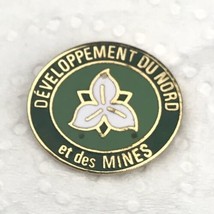 Developpement Du Nord Gold Et Des Mines Tone Enamel Small Pin Vintage - £6.98 GBP