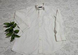  French Designer Guy Laroche White Dress Mens Chic Elegant Shirt Sz M - £27.68 GBP