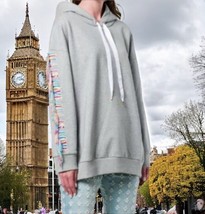 $633 Stella McCartney Sweatshirt Hoodie 14 “ ALL IS LOVE “ Fringe Embroidered - £242.15 GBP