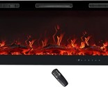 42 Inch Wide Electric Fireplace, Recessed, Wall Mounted Or Freestanding ... - $370.99