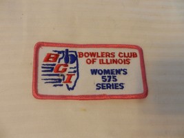Bowlers Club of Illinois Women&#39;s 575 Series Patch from the 90s Red Border - £7.83 GBP