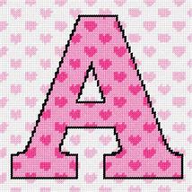 Pepita Needlepoint kit: Letter A Hearts, 7&quot; x 7&quot; - $50.00+