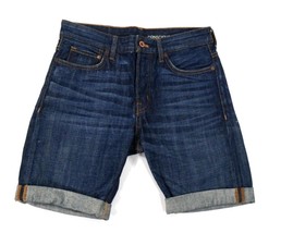 Conscious &amp; Denim Blue Jean Cuffed Bermuda Shorts H&amp;M Button Fly Low Wai... - £27.96 GBP