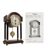 1920 Small German Mahogany Bronze Pendulum Clock  by Gebrüder Junghans AG - $320.10