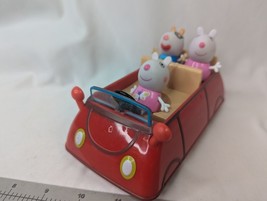 Peppa Pig Red Convertible Car 2003 Figures Lot - $13.45