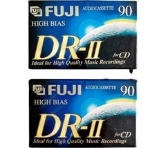 Blank Cassette Tape Lot Of 2 Sealed Fiju DR-2 High Bias For CD 90 min CBX5 - £19.54 GBP