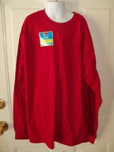 Fruit of The Loom Kayak Red Long Sleeve T-shirt Size 18 Boy&#39;s NEW - £11.53 GBP