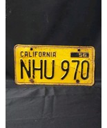 1956 California License Plate Single Metal Embossed # NHU 970 - €20,07 EUR