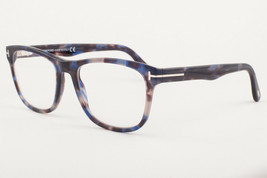Tom Ford 5662 055 Shiny Blue Havana / Blue Block Eyeglasses TF5662 055 54mm - $179.55
