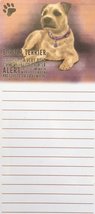 Border Terrier Dog Magnetic Note Memo Pad - ALERT, STRONG WILLED, love t... - $6.38