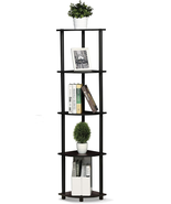 TURN-N-TUBE Corner Shelf, 5-Tier Corner Bookshelf, Open Storage Shelves,... - $35.94