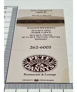 Matchbook Cover  Pete &amp; Danny’s  Restaurant &amp; Lounge  Naples, FL  Unstru... - $17.35 CAD