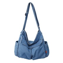 Vintage Denim Shoulder Crossbody Bags for Girls School Messenger Bags Travel Han - £28.02 GBP