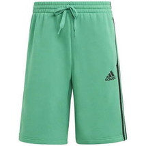 adidas Men&#39;s 3-Stripes 10&quot; Fleece Shorts - Court Green-Large - £17.48 GBP