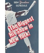 1984 NEW YORK YANKEES MLB SCHEDULE - TICKET WORLD - £2.35 GBP