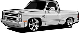 1980 Chevy C10 Pick Up Silver Laser Cut Metal Sign - $96.86 CAD