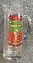 Andy Warhol Campbell&#39;s Soup Tall Glass Pitcher - Collectable Advertising - $28.05