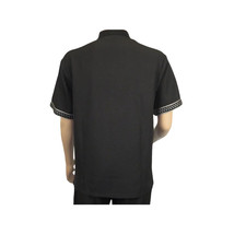Men Silversilk 2pc walking leisure Matching Suit Italian woven knits 51017 Black image 5