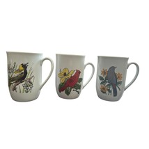 Leonard Porcelain Poland Bird Coffee Mugs Tea Cups Set of 3 Vintage 4&quot; v... - £19.52 GBP