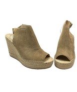 Kenneth Cole Sandal Womens 9.5 Olivia Wedge Espadrille Brown Leather Sli... - $31.28 CAD
