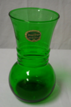 Vintage Forest Green Anchor Hocking Anchorglass Glass Vase Christmas Thanksgivin - £14.23 GBP