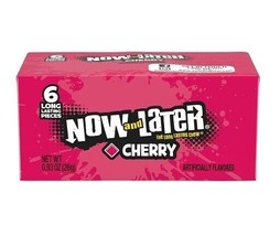 12x Packs Now And Later Cherry Candy ( 6 Pieces Per Pack ) Fast Free Shipping! - £8.57 GBP