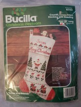 VINTAGE SEALED IN PACKAGE BUCILLA 82143 SANTA AND FRIENDS - £47.00 GBP