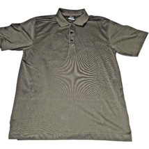 Nike Golf Mens Size M Brown 1/4 Zip Short Sleeve Fit Dry Polo Shirt FARM BUREAU - £12.47 GBP