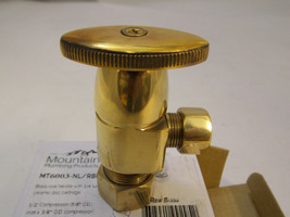 Mountain Plumbing MT6003-NL/RBUN Oval Handle Angle Valve - Raw Brass - £39.31 GBP