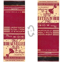 Vintage Matchbook Cover Deauville Cafe restaurant San Diego CA Botsford ... - £7.92 GBP