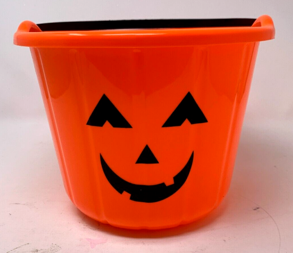 Halloween Bucket 2pc Plastic Pumpkin Jack-O-Lantern Trick-or-Treat - $2.96