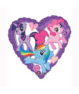 My Little Pony Foil Heart Shaped Mylar Balloon Round Birthday Party Supp... - €3,38 EUR