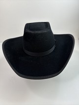 Resistol Black 100% Wool Felt Ribbon Band Cowboy Hat Youth Size One Size - £58.71 GBP