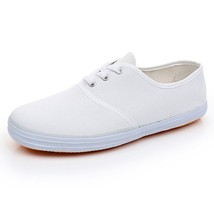 White Tennis Shoes Dance Flats Women Sneakers Soft Bottom Breathable Walk Ladies - £19.85 GBP