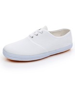 White Tennis Shoes Dance Flats Women Sneakers Soft Bottom Breathable Wal... - £19.62 GBP