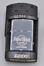 Zippo Lighter HARD ROCK Hotel Las Vegas Polished Chrome w/Case (2005) - NEW - £44.10 GBP
