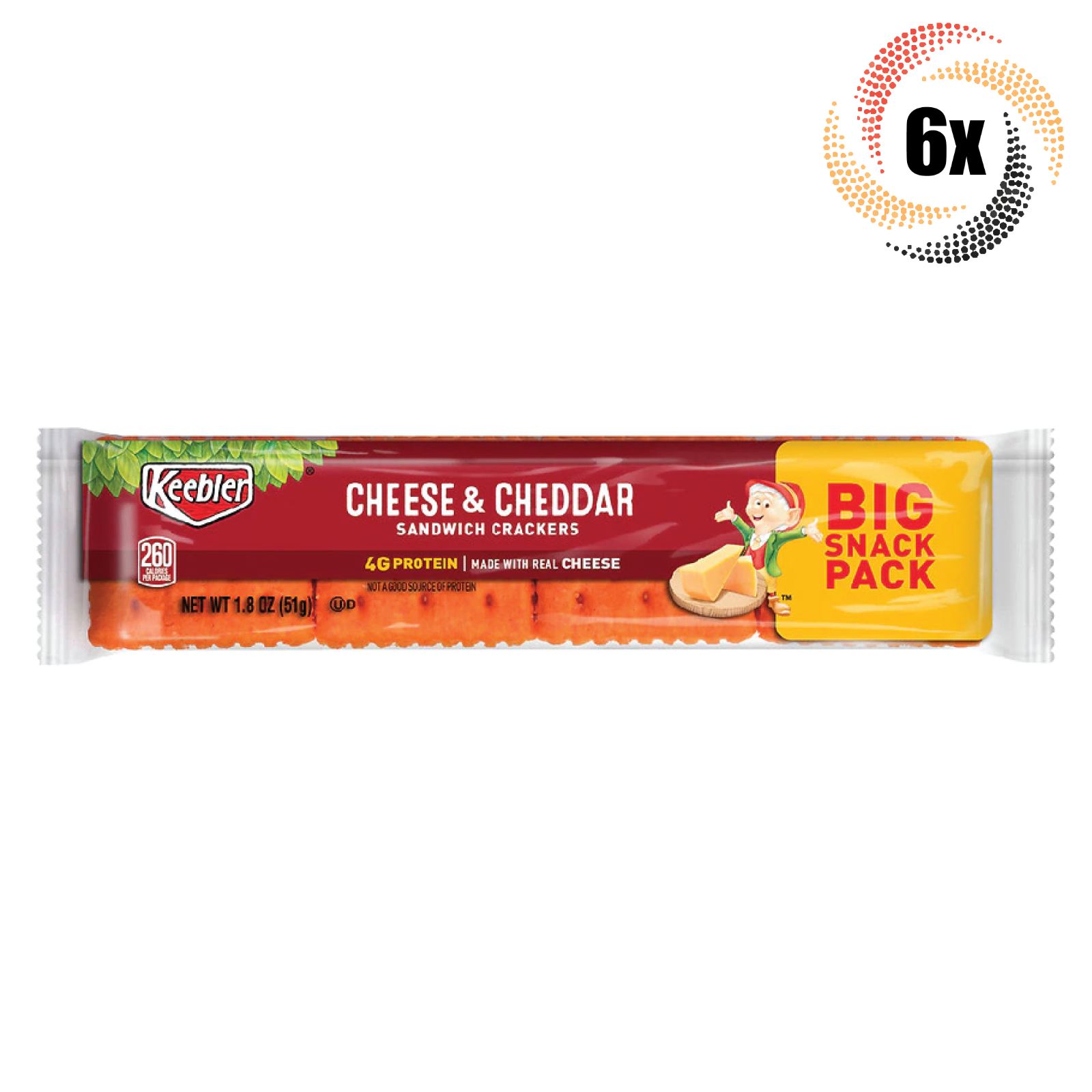 6x Packs Keebler Cheese & Cheddar Sandwich Crackers 1.8oz ( Fast Shipping! ) - $14.49