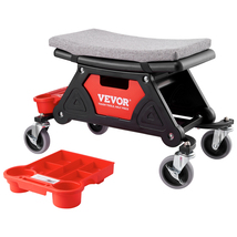 VEVOR Mechanics Stool, 300 LBS Capacity Rolling Mechanic Seat with 4" Wh... - $59.90