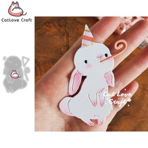 Birthday Celebration Rabbit Metal Cutting Dies Scrapbooking Stencil Card... - $179.13 MXN