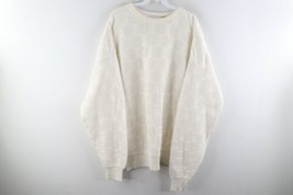 Vtg 90s Streetwear Mens XLT Geometric Knit Ed Bassmaster Dad Sweater Whi... - £61.82 GBP