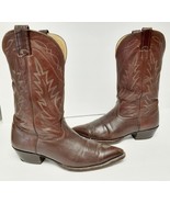 Nocona Boots Western Cowboy Leather 99878 USA Brown Men&#39;s 8.5 D - £71.50 GBP