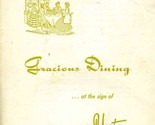 Yesteryear Menu Sign of Gracious Dining Harrison at the River Kankakee I... - £73.49 GBP