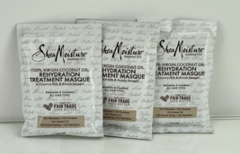 Shea Moisture Virgin Coconut Oil Rehydration Treatment Masque 2 oz each 3-Pack - £8.84 GBP