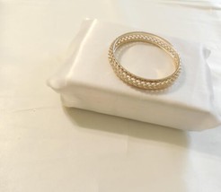 Department Store Gold Tone Mesh Bangle Bracelet M864 - $14.39